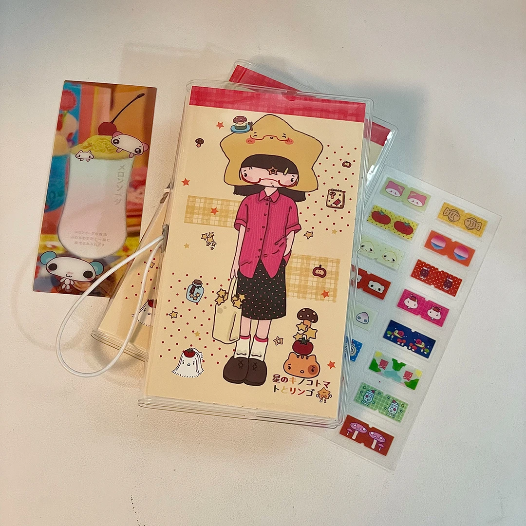 榨菜老师×哇卡哇卡「A6手账窄本」星星本口袋定页古早风手账拼贴