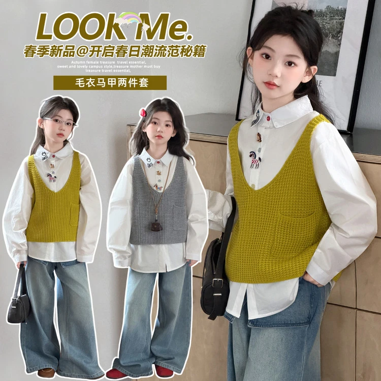 毛衣/针织衫卡通动漫女童中大童