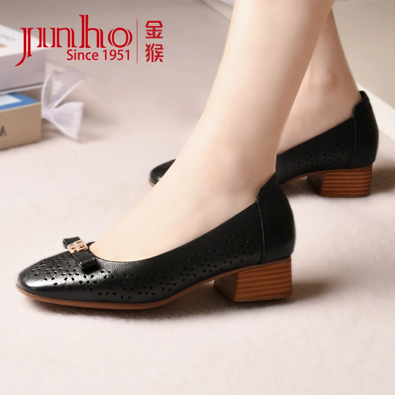 Jinho/金猴【微瑕，介意勿拍】女士凉鞋夏季真皮软底浅口750190A/D
