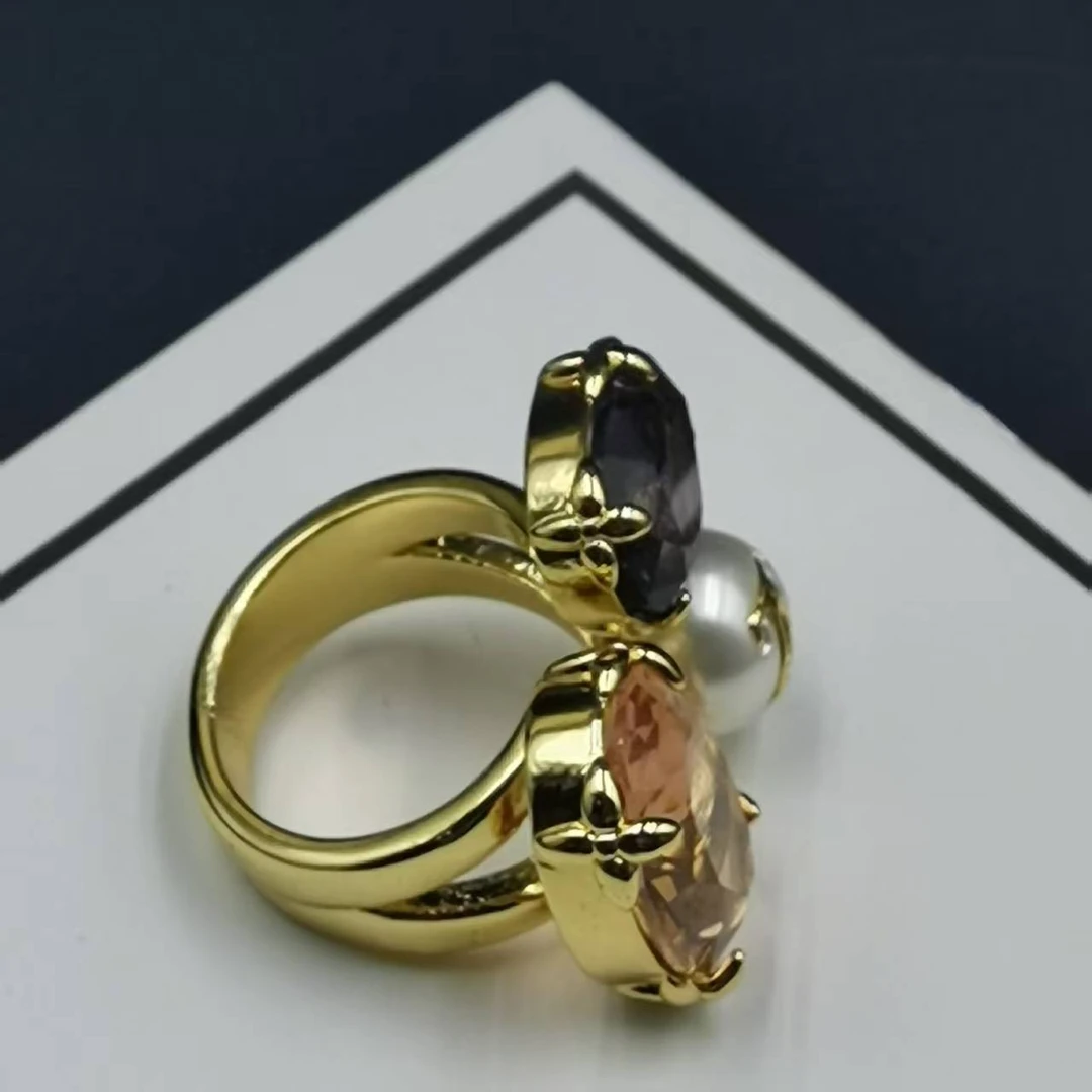 铜合金亚克力戒指 【伊琳甄选】馿家戒指轻奢