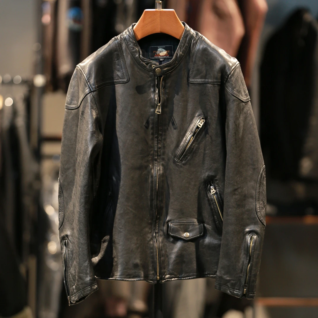 美式经典复古电影毒液男主皮夹克绵羊皮男士真皮皮衣