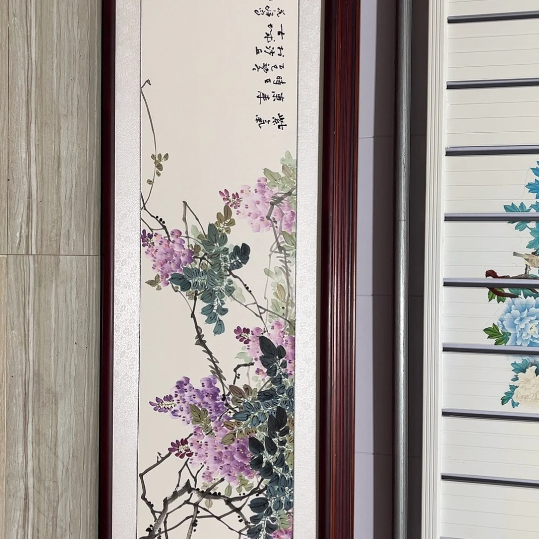 国画书画作品带框163×48