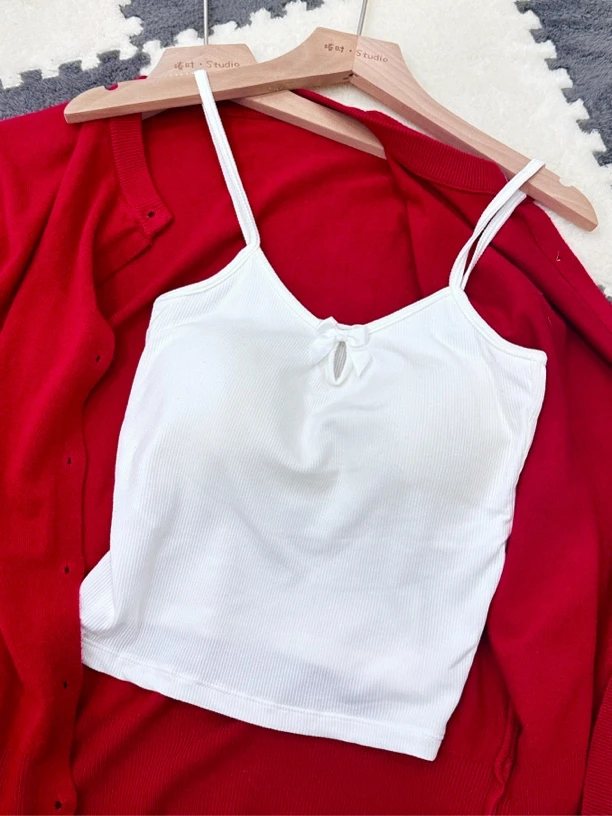 甜美纯欲蝴蝶结吊带