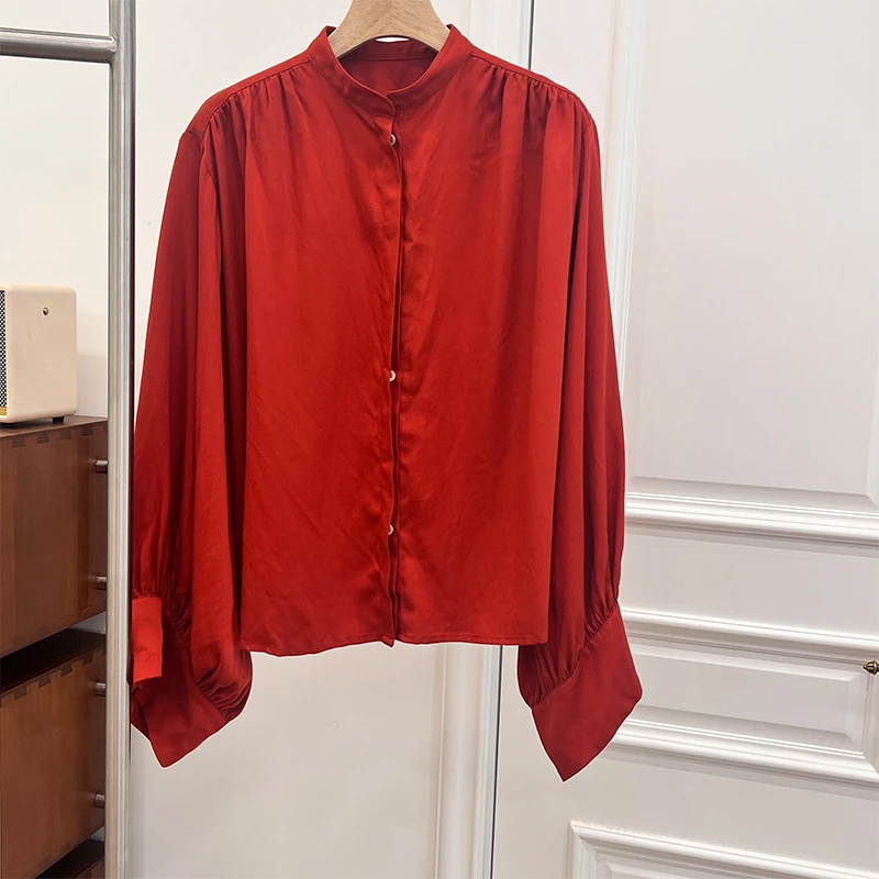 45CS3502轻奢复古高级感法式衬衫女夏港风小众时髦高级感洋气上衣