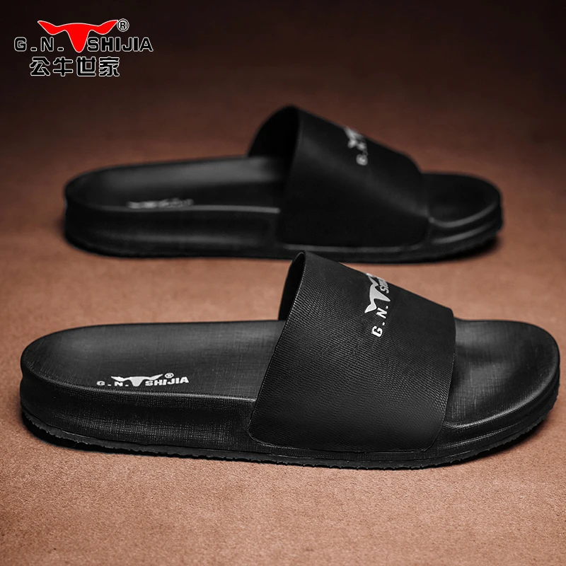 公牛世家凉拖鞋男夏季时尚外穿防滑高端拖鞋男一字软底休闲凉鞋男