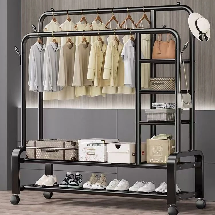 欧斯汀晾衣架落地式落地挂衣架卧室落地式家用衣服架衣架立式阳台