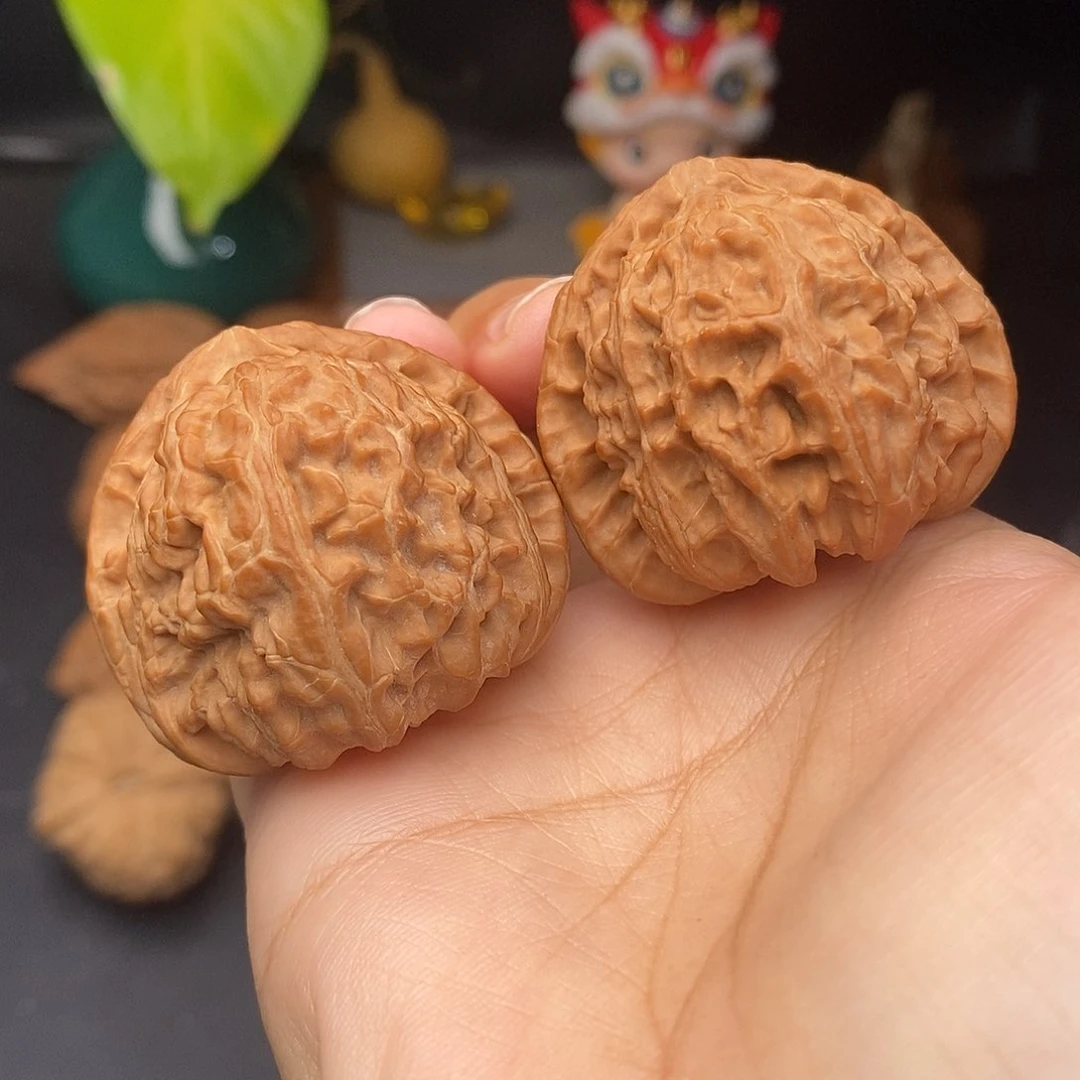 把件文玩核桃三角白全品40