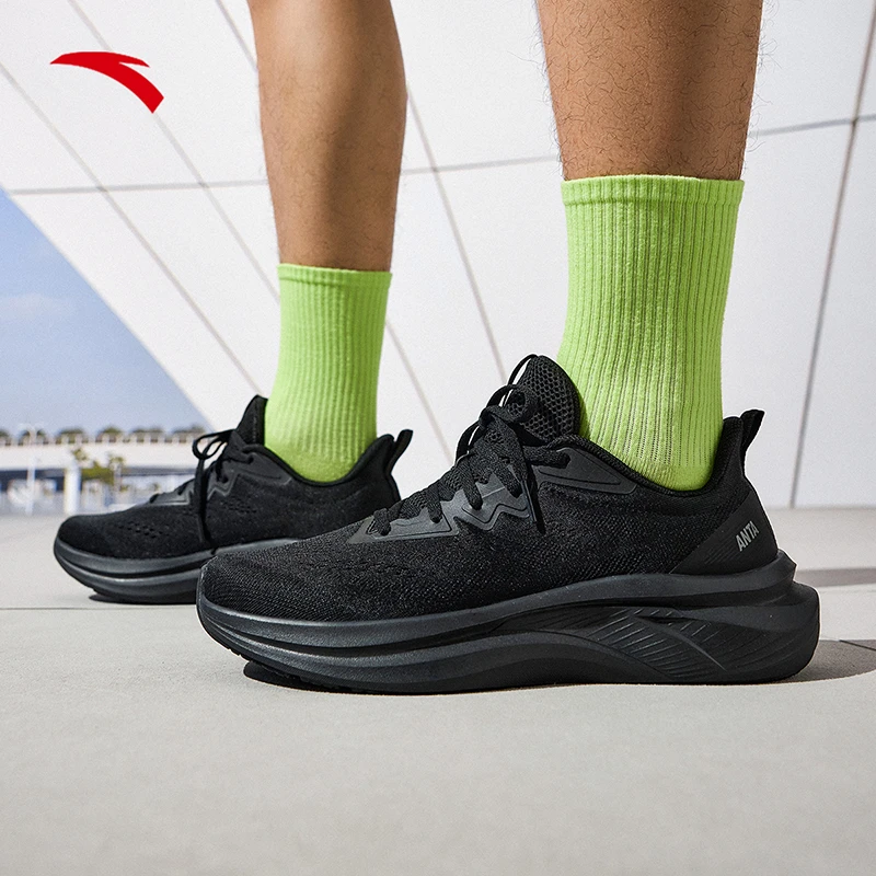 安踏男鞋跑步鞋男2025秋季新款软底减震运动鞋男士网面透气慢跑鞋