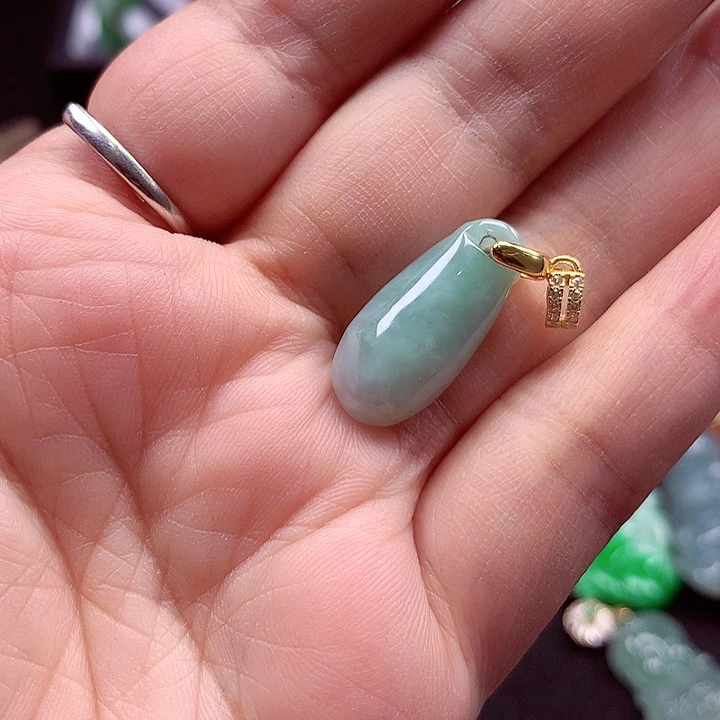 颈饰银S925镶嵌翡翠翡翠