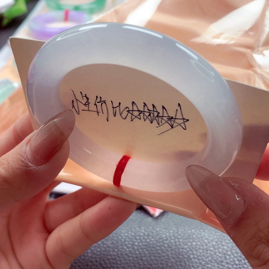 翡翠未镶嵌手镯（圆镯）师妹53.5胖圆粉月光完美超值