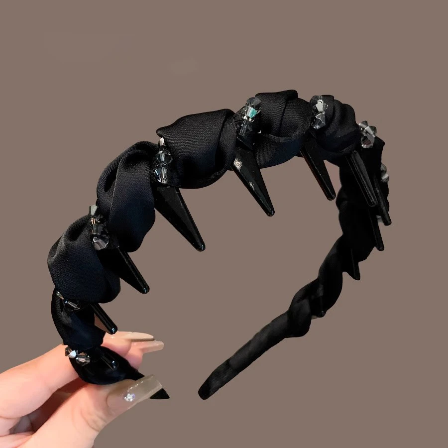 路易斯巴黎王妃水晶发箍蓬松高颅顶2025新款褶皱高颜值麻花辫头箍