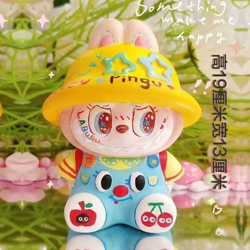 拉布布石膏娃娃大号涂色儿童创意白胚手工diy彩绘涂鸦存钱罐