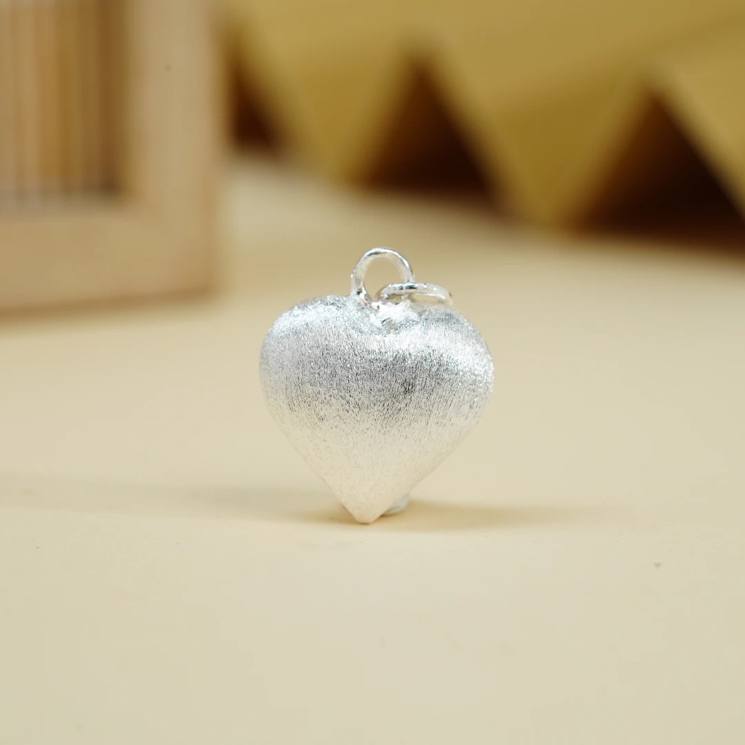 足银银制品 【小北好物】足银心型吊坠【尺寸约14*14mm】-17QH34X451