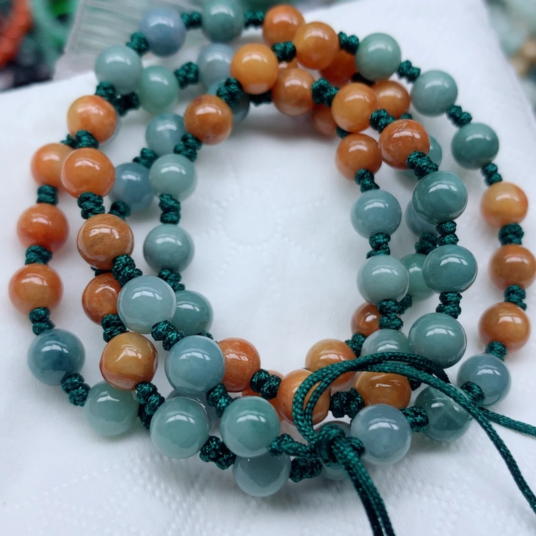 翡翠未镶嵌颈饰珠子翡翠