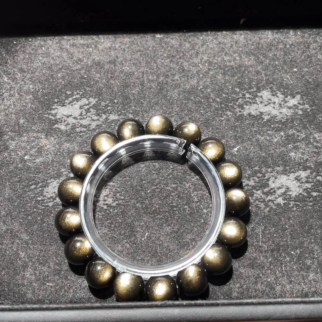 黑曜岩手链未镶嵌阿*