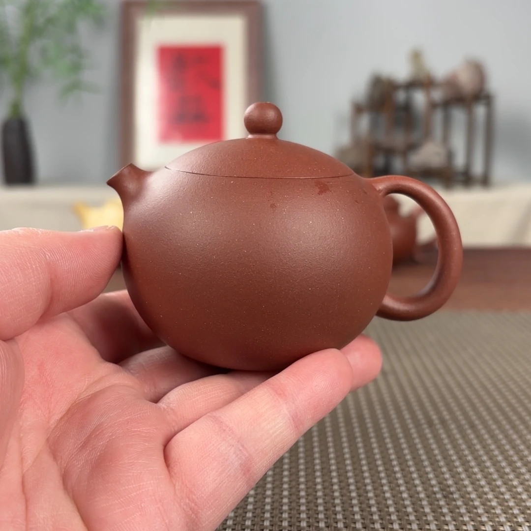 紫砂茶壶丽*莉微瑕黄龙山原矿紫砂壶