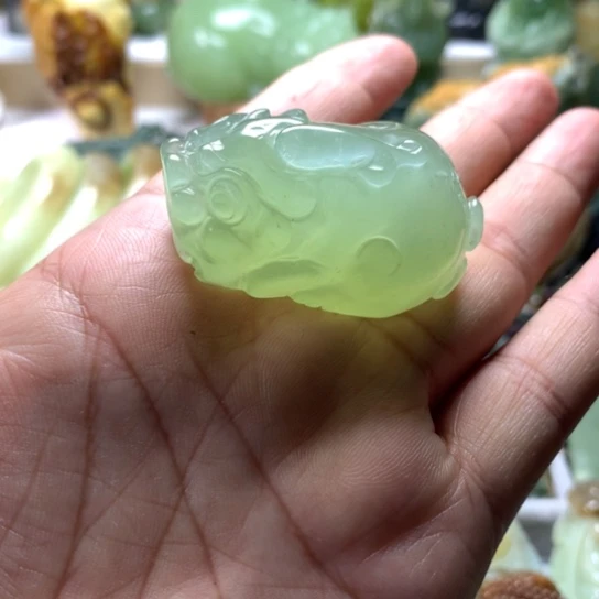 蛇纹石玉岫玉手把件未镶嵌