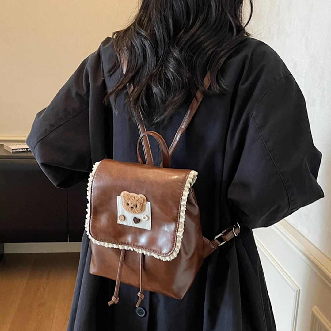 双肩包女旅游轻便高颜值大容量2025新款休闲学生书包韩版潮流背包