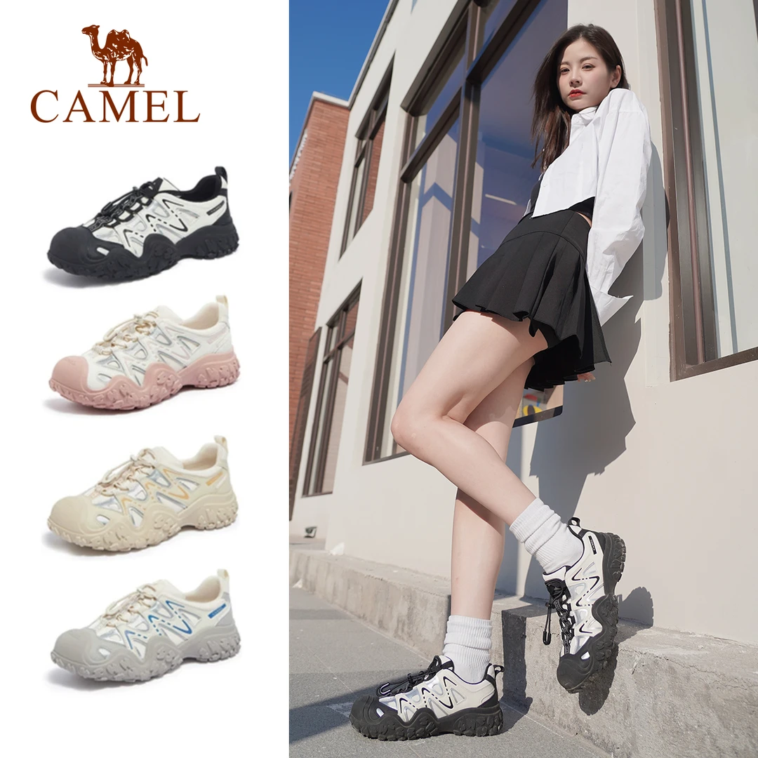 【山系丑萌】骆驼女鞋2025夏季新款户外登山鞋情侣款休闲鞋丑萌鞋女