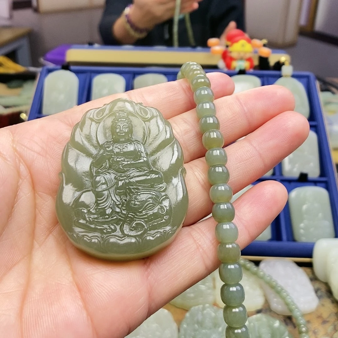 和田玉颈饰未镶嵌儿****祥