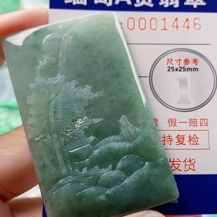 翡翠未镶嵌吊坠(不含链)