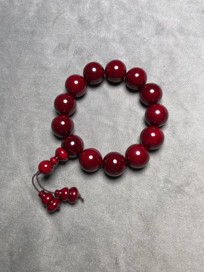 正宗帝王血龙木1.8x13颗高油性透光男女文玩手串手链