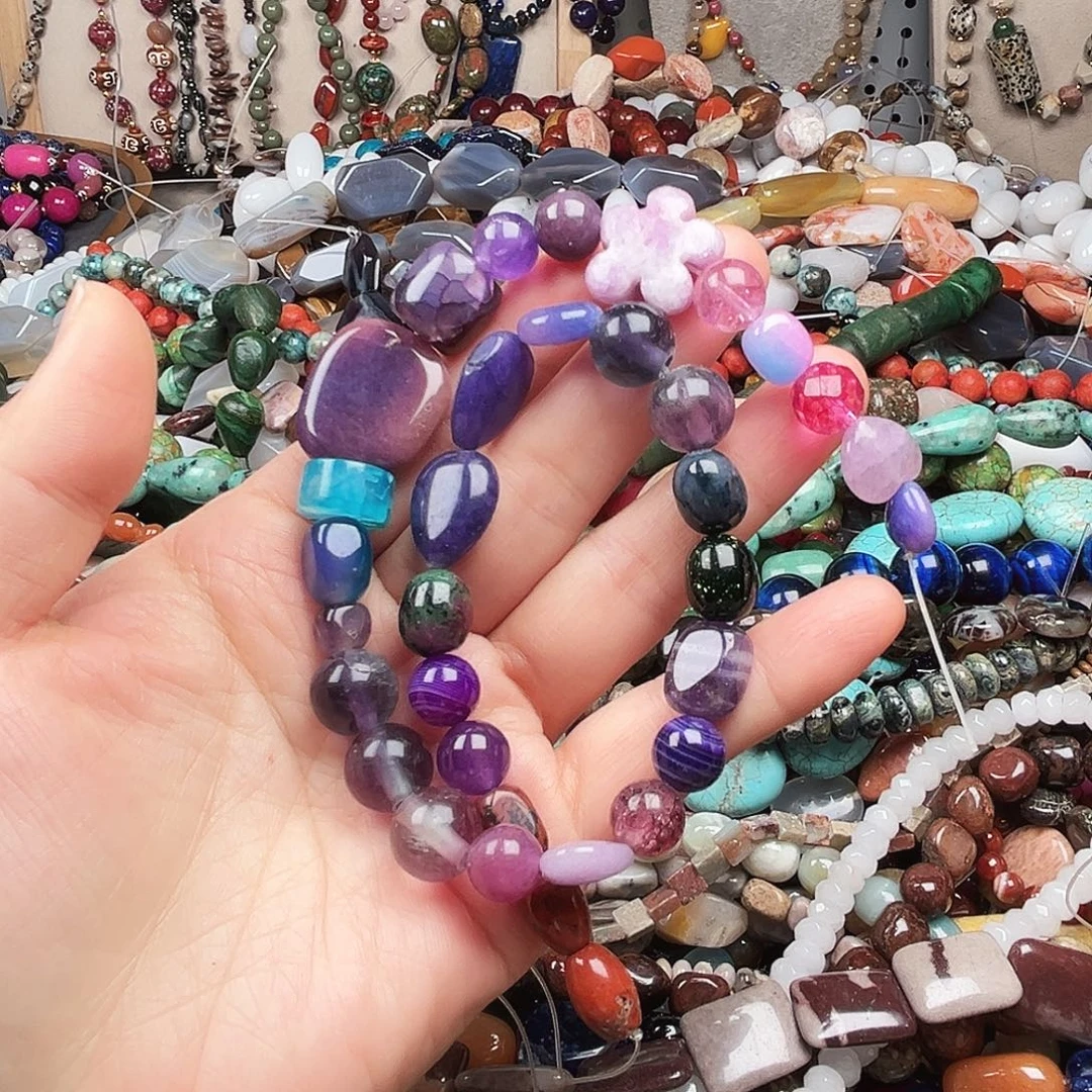 玛瑙/玉髓未镶嵌珠宝半成品紫色
