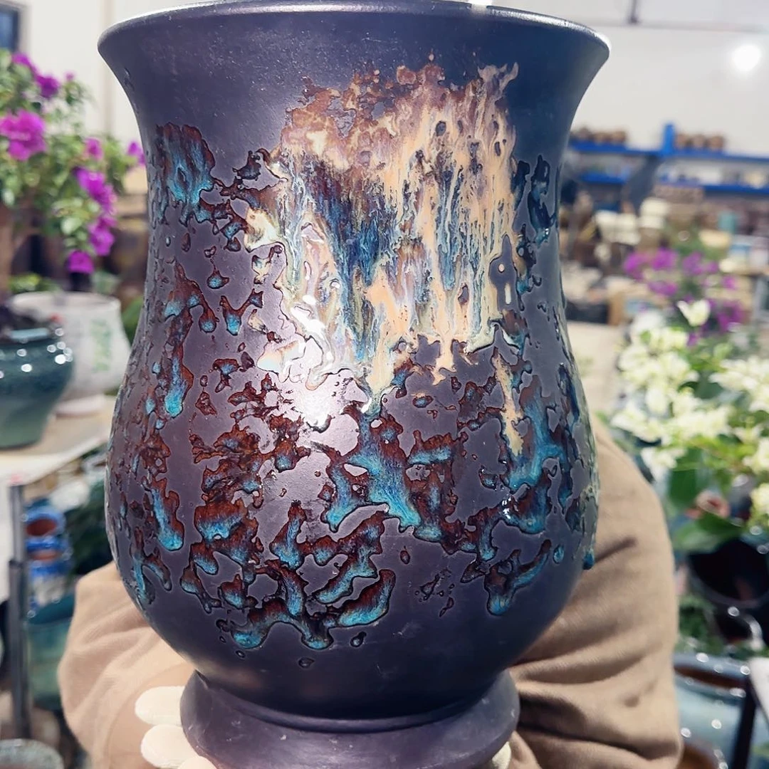 紫砂花盆高30口20