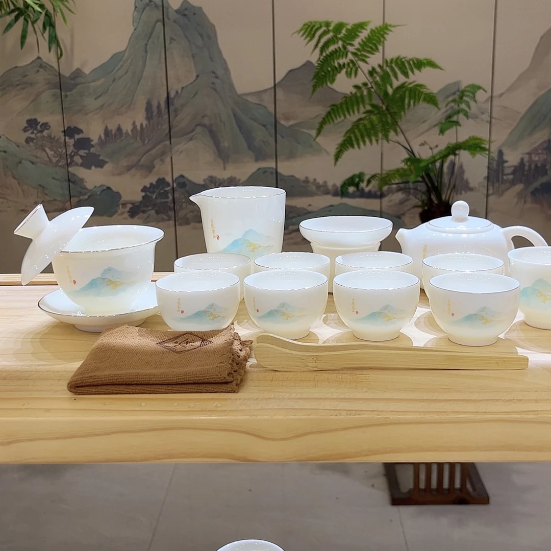 【都彩】日照金山羊脂玉瓷16头