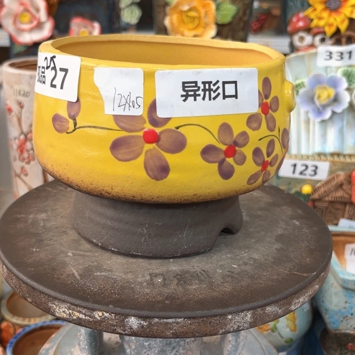 紫砂花盆粗陶材质多肉花盆