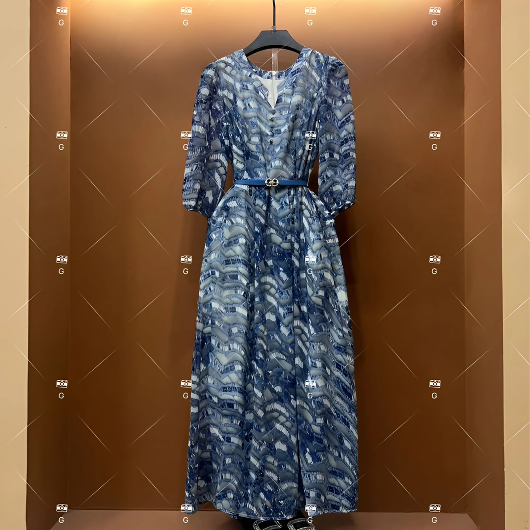 【玲】春夏丨设计师气质显瘦轻奢高贵气质女士连衣裙GS-56170