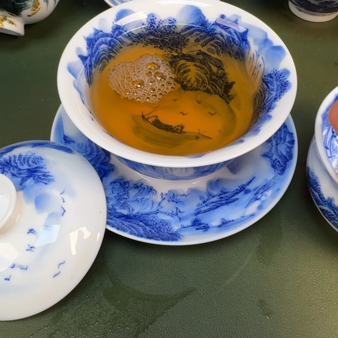 陶景德镇纯手绘茶具圆圆297