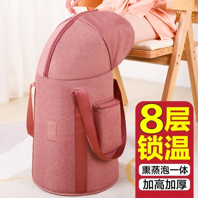 可折叠泡脚袋过小腿家用便携式恒温洗脚盆过膝泡脚桶加热熏蒸养生