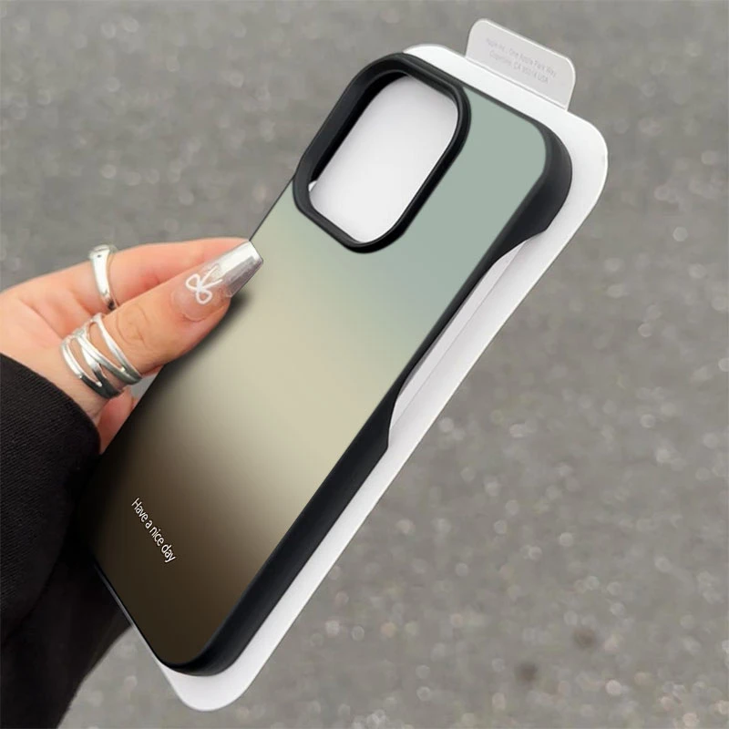 晕染英文半包款软壳适用苹果16/15promax手机壳iphone14/12/11/13