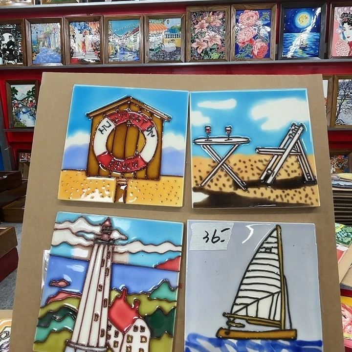 陶瓷板画10/10单瓷片4个一组