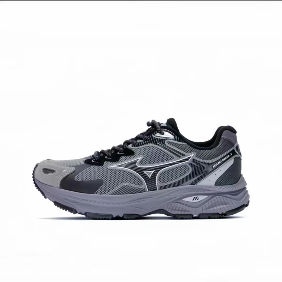 Mizuno/美津浓加厚复古防泼水防滑运动跑步鞋RACER S 2.0普罗旺斯