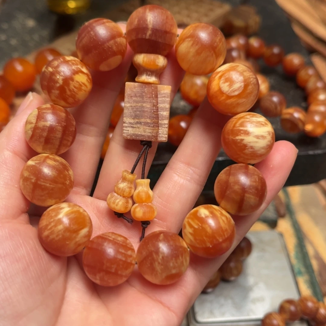 后***.松木（琥珀木）手串/手链1.8规格满文三通