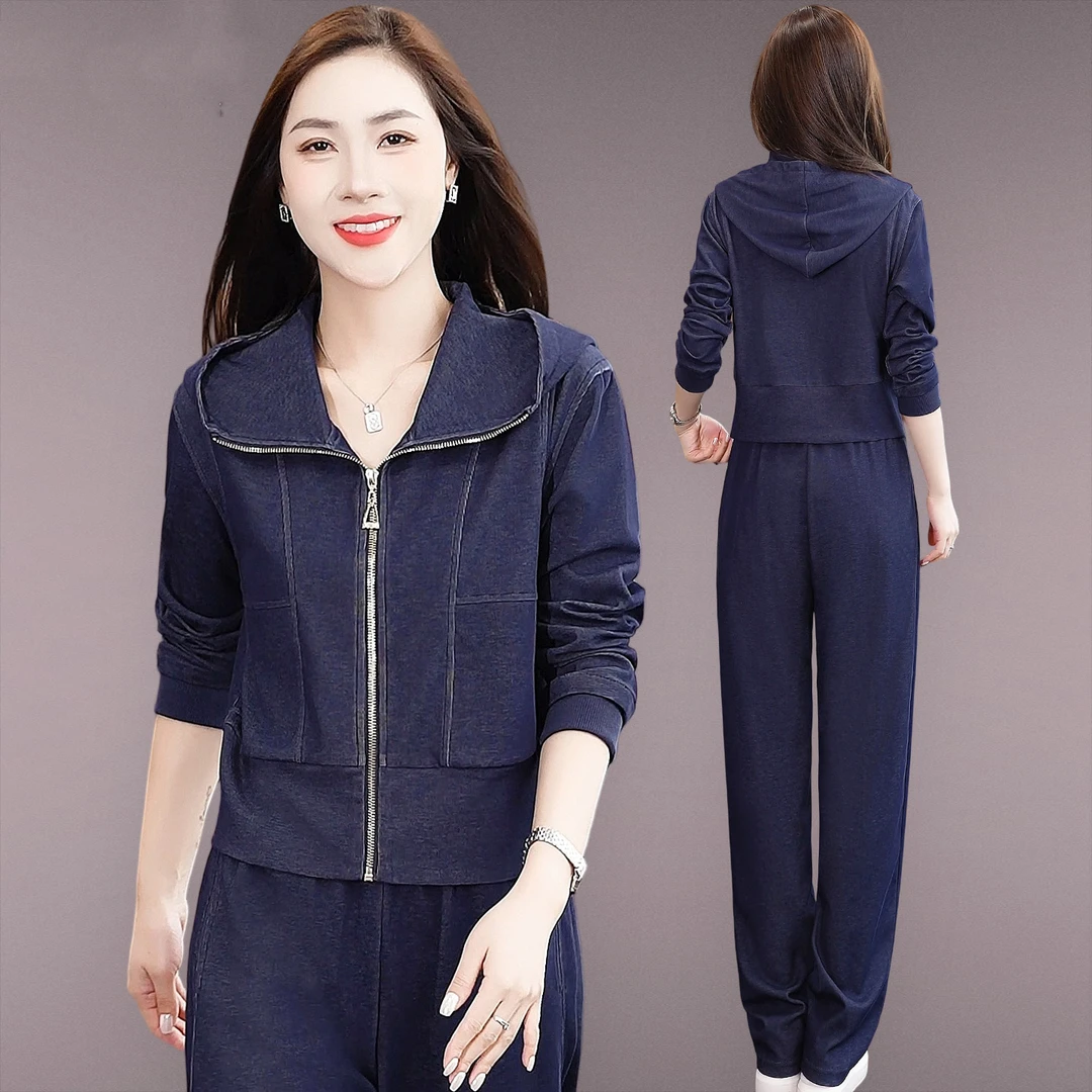 JOZDICE/纪治迪哲运动套装秋季时尚洋气减龄透气舒适运动服套装女