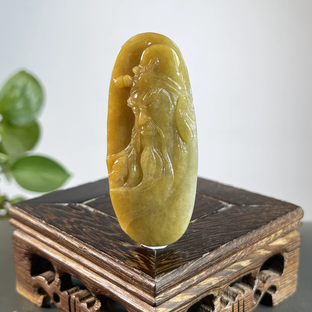 JTA04-78 天然缅甸A货翡翠 关二爷