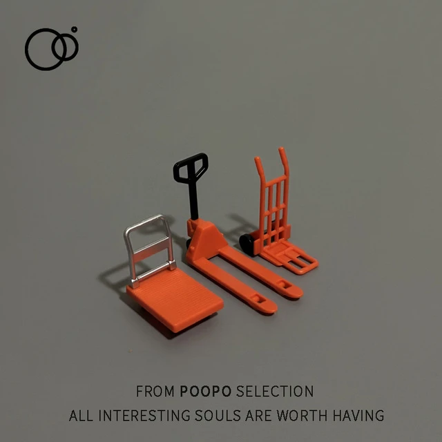 迷你仿真手推车平板车拖车微缩模型娃娃屋过家家食玩装饰儿童玩具