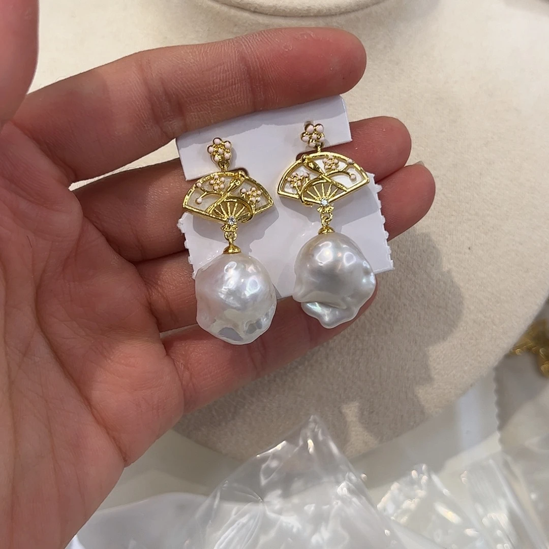 耳饰淡水珍珠合金