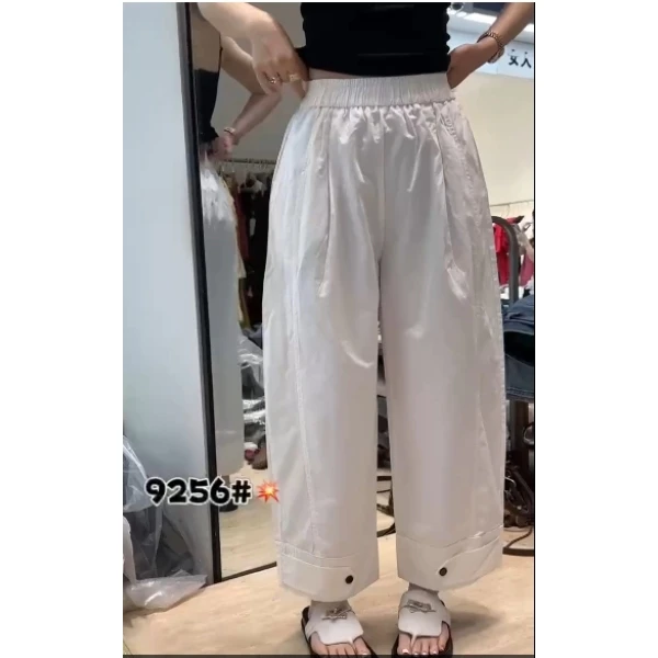 晶姐-9256欧货女装春夏季简约韩版网红春夏洋气时尚百搭休闲裤