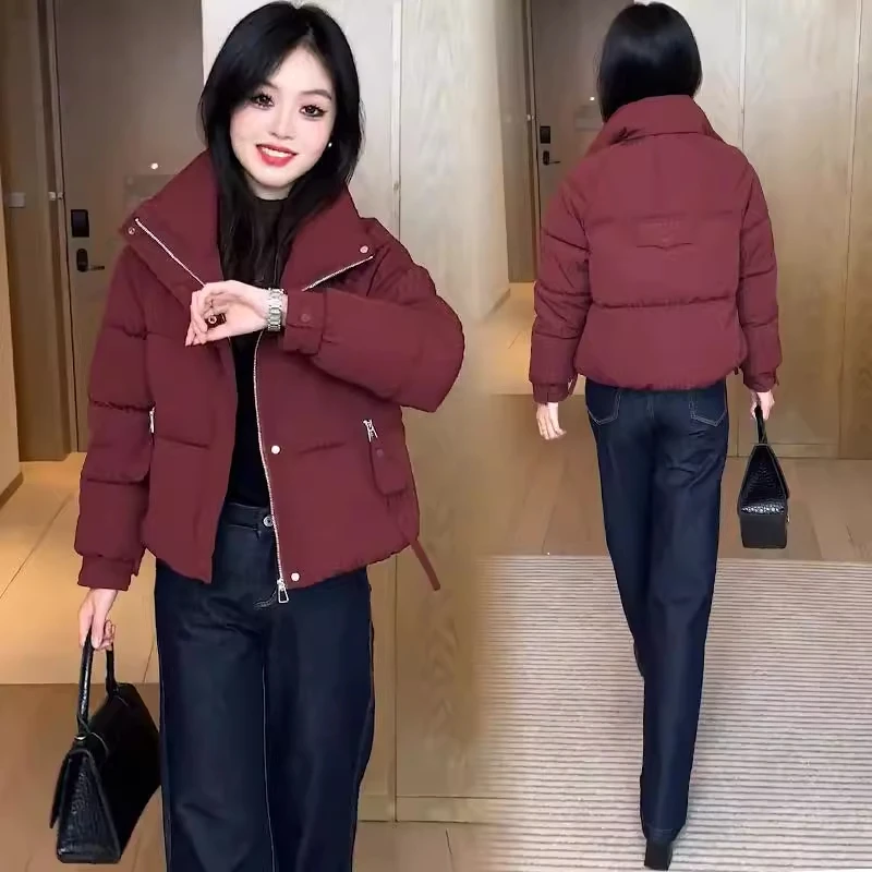 加厚保暖短款棉服女2025冬季新款时尚洋气宽松减龄小棉袄棉衣外套