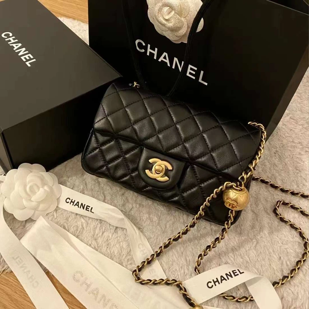 99新 Chanel/香奈儿 蔚蓝/黑金 CF 金球大mini 芯片