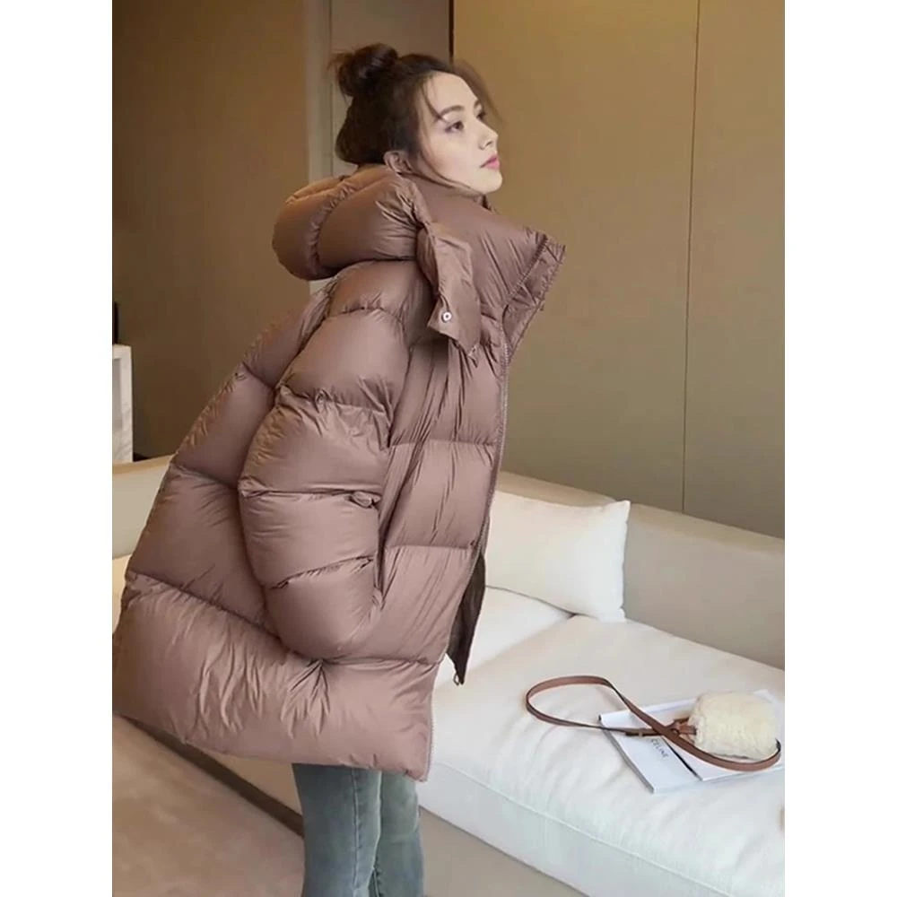 GPTSu韩版宽松连帽服女保暖面包服外套2025冬季新款休闲时尚百搭