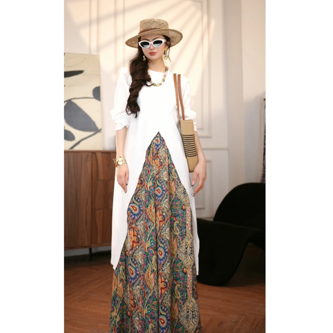 唐麻吉布-1号裙裤宽松休闲阔腿裤春游出行老钱风松弛感女装裤子