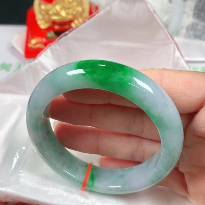 翡翠手镯未镶嵌   编号0117 正圈53 福利镯