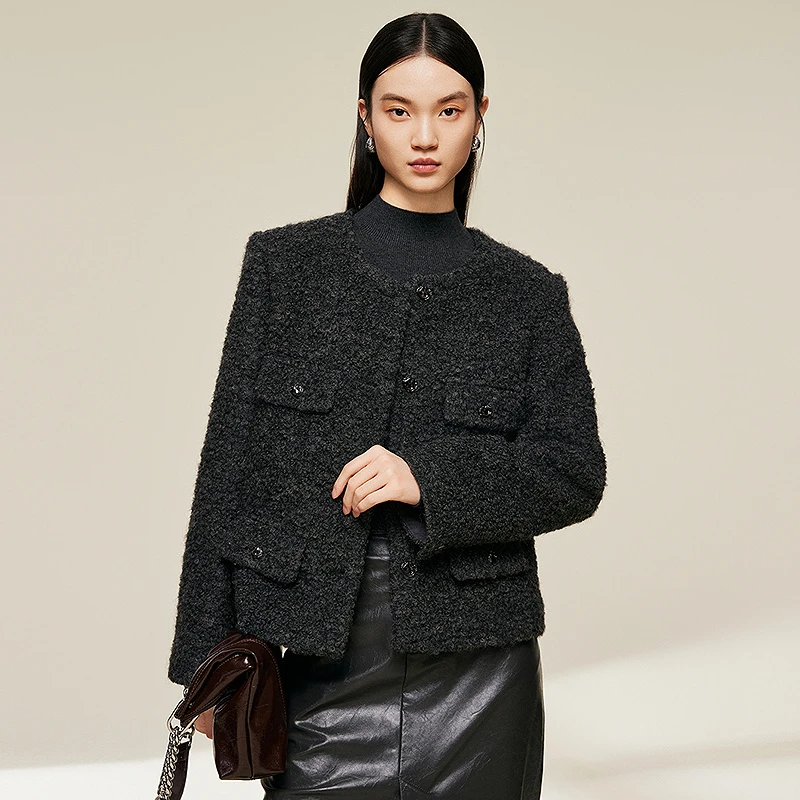 【小余专属】MOFAN摩凡冬新款深灰短外套MDW483823