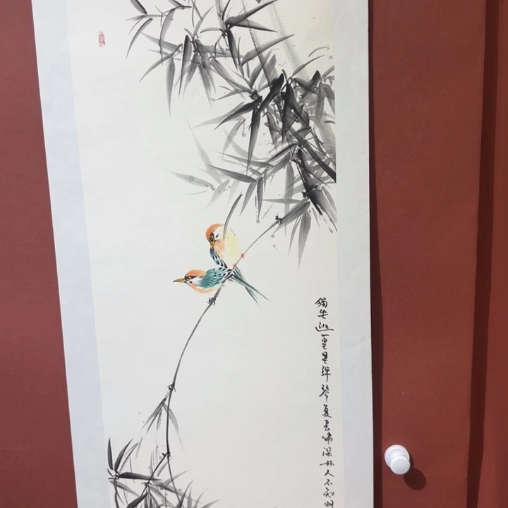 国画听兰老师花鸟