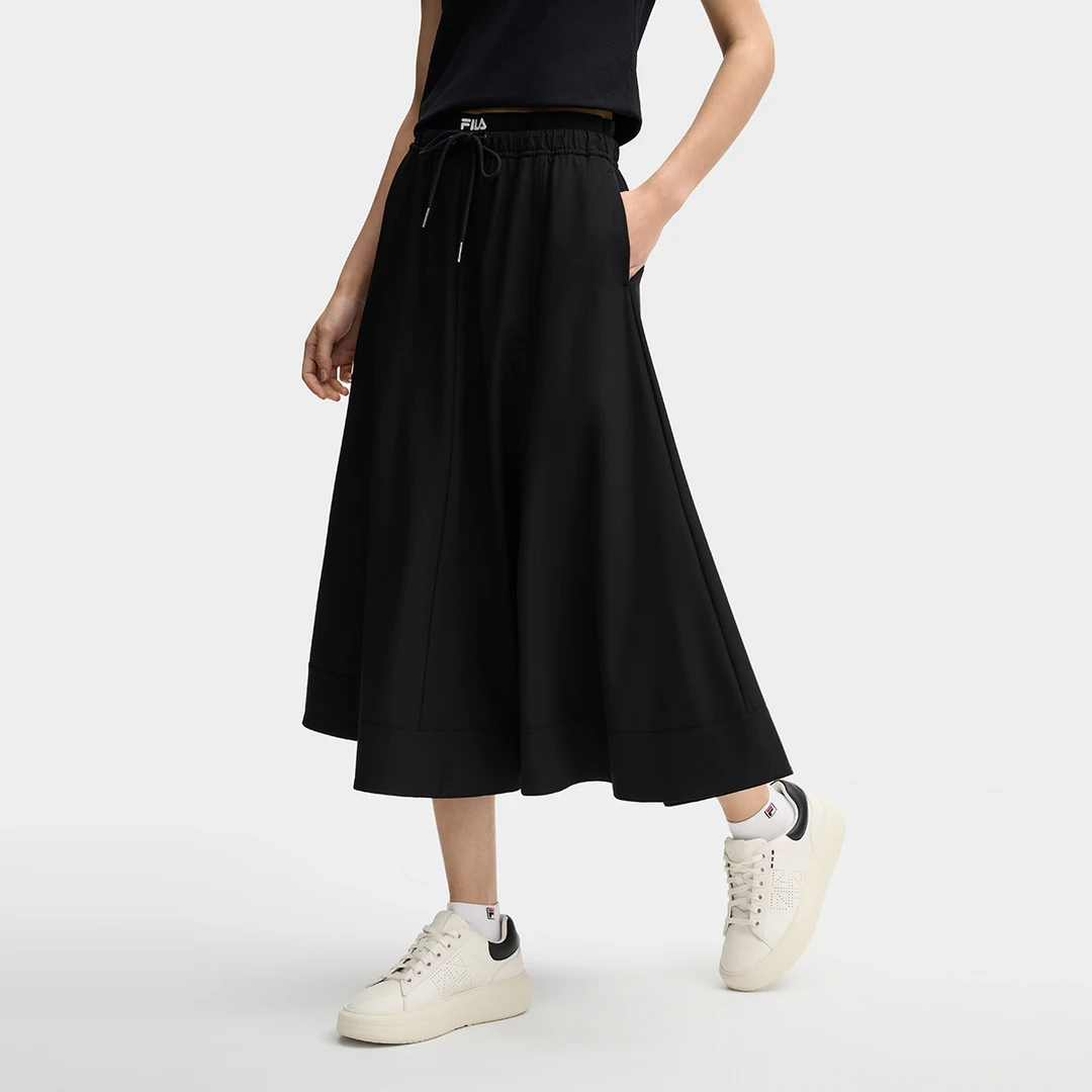 FILA/斐乐女装高级显瘦时尚不规则春夏休闲宽松半身裙F11W515303F